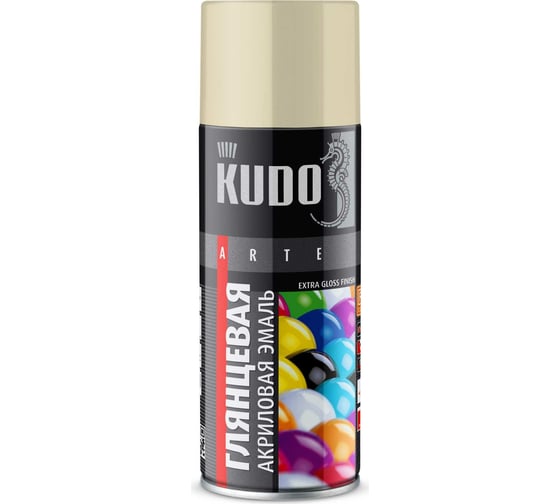 Изображение товара Эмаль универсальная акриловая KUDO RAL 1015 слоновая кость высокоглянцевая 0.52 л KU-A1015