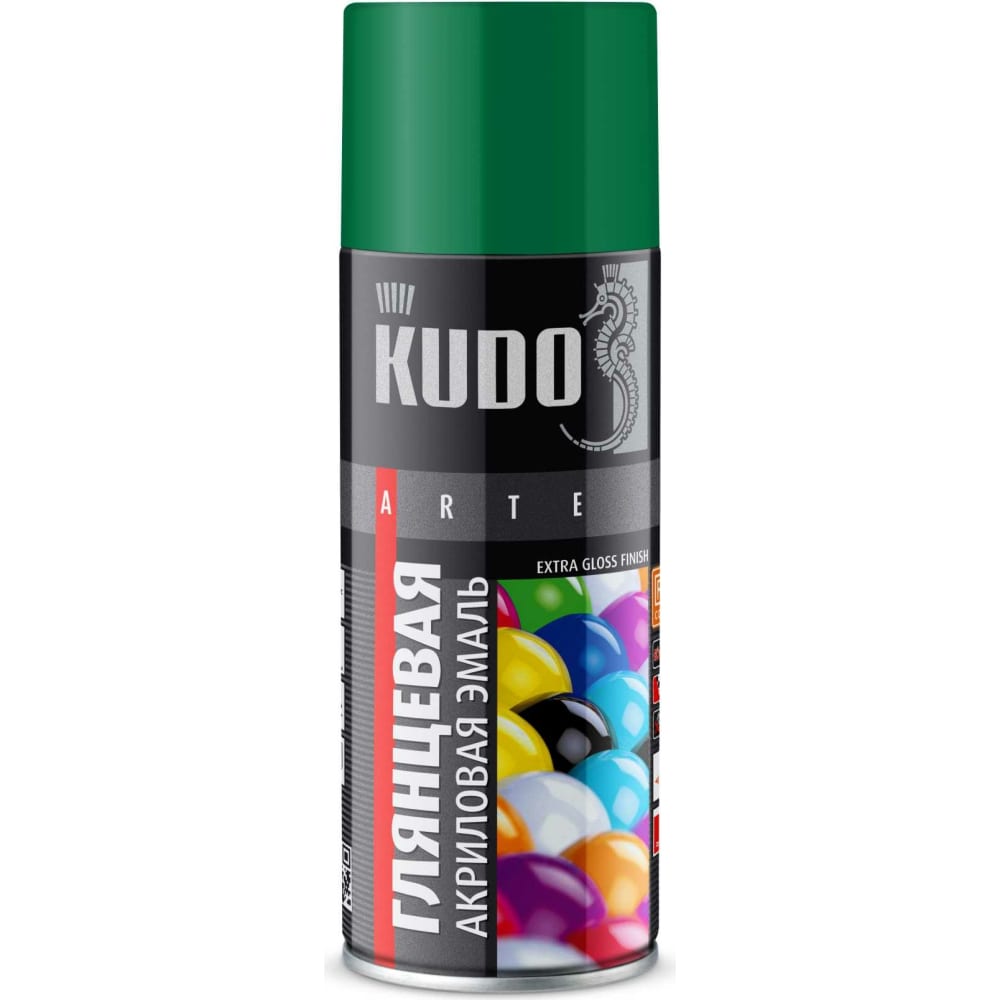 Высокоглянцевая акриловая эмаль KUDO универсальная эмаль аэрозоль для пластика kudo