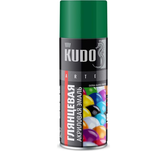 Изображение товара Эмаль универсальная акриловая KUDO RAL 6029 зелёная высокоглянцевая KU-A6029