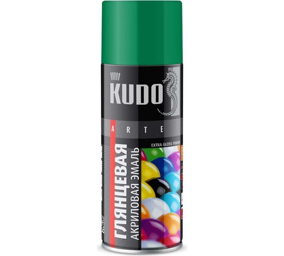 Изображение товара Эмаль универсальная акриловая KUDO RAL 6024 светло-зеленая высокоглянцевая KU-A6024