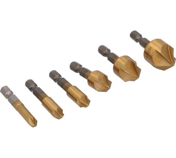 Изображение товара Набор зенкеров по металлу FASTER TOOLS из 6 штук: 6-19 мм 6457