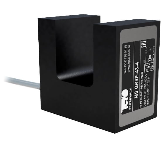 Изображение товара Магниточувств. датчик ТЕКО MS GR4P-21-4 Герконовый,Cух контакт NO/NC,Пластик,2 pin,0,05...60 В,IP67,кабель, 00-00055099