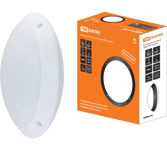 Изображение товара Светильник TDM ELECTRIC НБУ 05-60-001 "Альтан", белый, IP64 SQ0328-0301