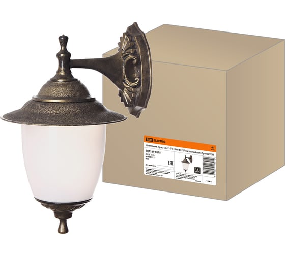 Изображение товара Светильник TDM ELECTRIC Прага Эл-11-71-1Б 60 Вт Е27, настенный, вниз, бронза SQ0330-0505