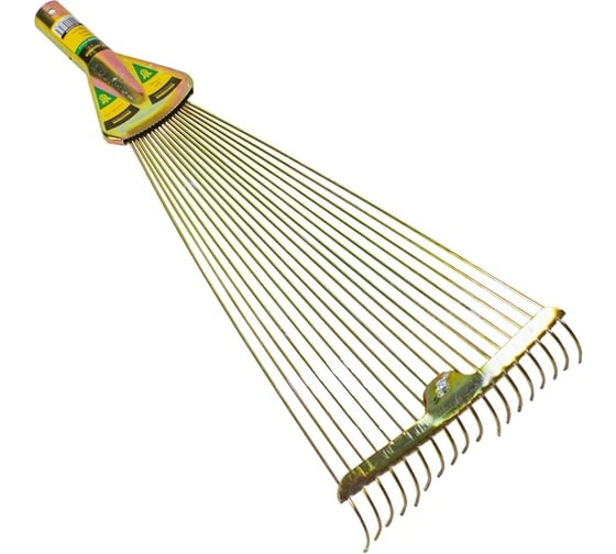 Изображение товара Грабли веерные GRASSMAN 18 зубые раздвижные, углеродная сталь 50x49 см 1/36 024079