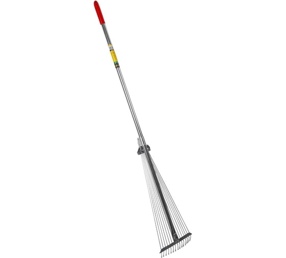 Изображение товара Грабли веерные GRASSMAN 15 зубые раздвижные, алюминевая ручка с фиксатором, углеродгая сталь 60x154 см 1/25 024082