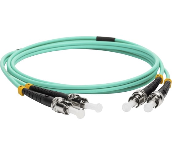 Изображение товара Оптический патч-корд LANMASTER дуплексный, ST/PC-ST/PC, OM3, LSZH, 1.0 м LAN-2ST-2ST/OM3-1.0