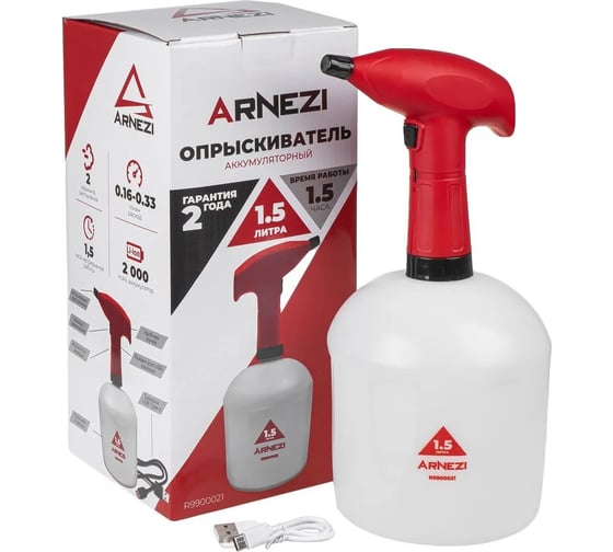 Изображение товара Электрический распылитель опрыскиватель ARNEZI 1,5 л, аккумуляторный Li-ion 2000 mAh R9900021
