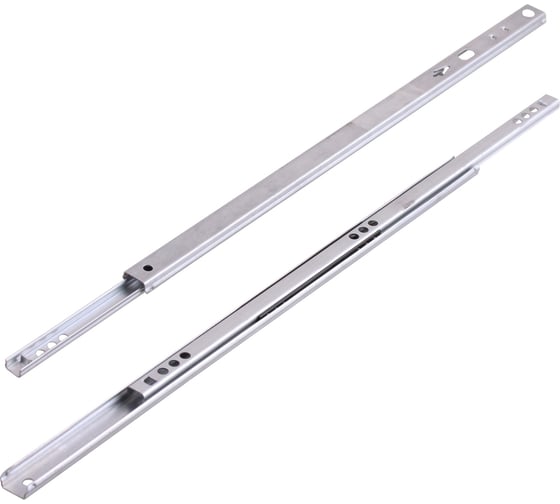 Изображение товара Направляющие шариковые неполного выдвижения Стройбат 17x400 мм, белый цинк коробка (100 шт) 417114