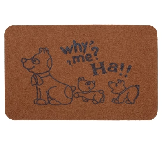 Изображение товара Влаговпитывающий коврик ComeForte ВЕЛЮР ПОЧЕМУ Я 50х80 см бежевый TCLR/W-901