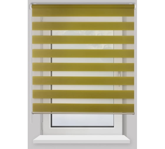 Изображение товара Рулонная штора PRAKTO Day&Night 140х175см зеленый 59970295