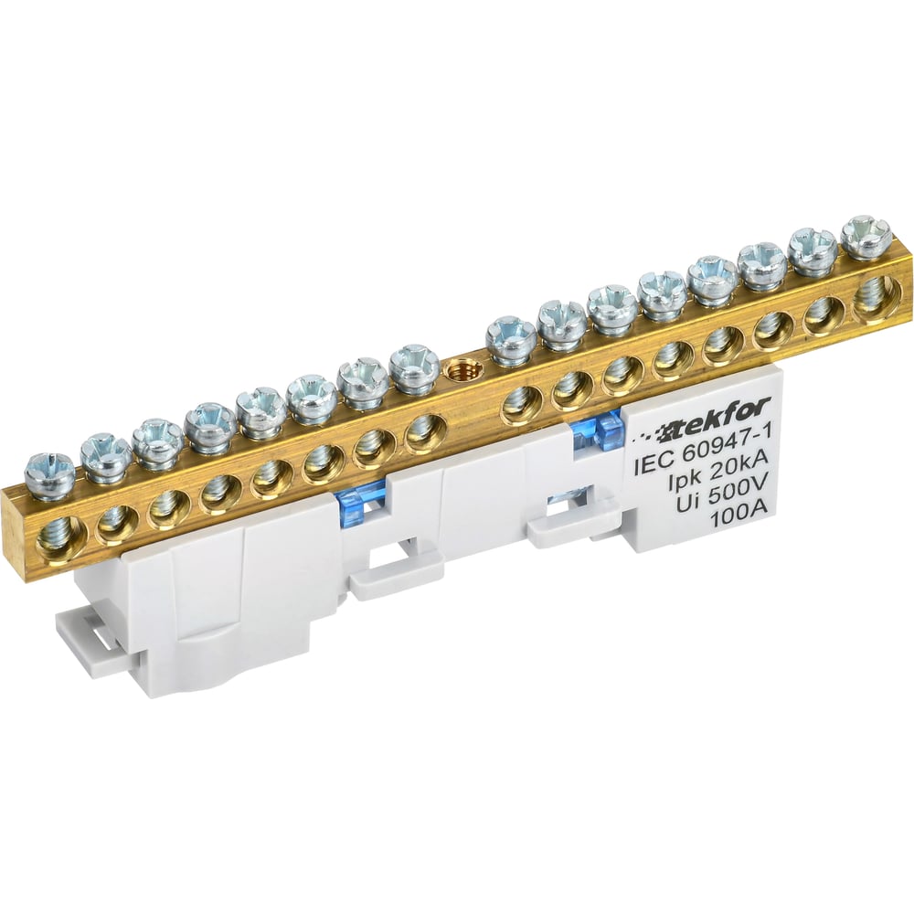 Изображение товара Шина нулевая IEK TEKFOR 6x9-16-С на Din-рейку 5 шт