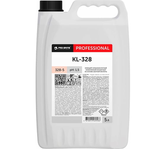 Изображение товара Моющее средство на основе азотной кислоты PRO-BRITE KL-328 NITRIC 5 л 328-5