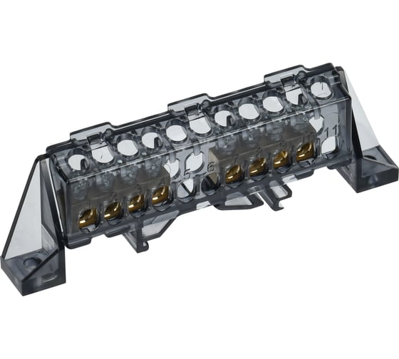 Изображение товара Шина N ноль в комбинированном изоляторе IEK TEKFOR Стойка 6x9-4+4-Ч (5шт/упак) TF-NN10-44-DP-K02