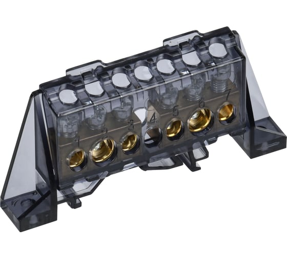 Изображение товара Шина N ноль в комбинированном изоляторе IEK TEKFOR Стойка 8x12-3+3-Ч (5шт/упак) TF-NN20-33-DP-K02