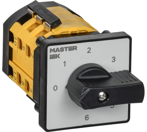 Изображение товара Переключатель кулачковый стандартная рукоятка IEK 10А сх. 111 MI-CS10-010-111
