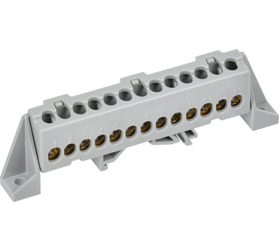 Изображение товара Шина L фаза в комбинированном изоляторе IEK TEKFOR Стойка 6x9-13-Ср (5шт/упак) TF-NN10-13-DP-K03