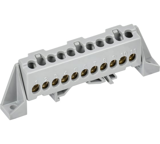 Изображение товара Шина L фаза в комбинированном изоляторе IEK TEKFOR Стойка 6x9-11-Ср (5шт/упак) TF-NN10-11-DP-K03