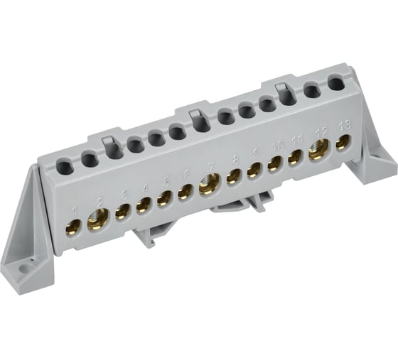 Изображение товара Шина L фаза в комбинированном изоляторе IEK TEKFOR Стойка 8x12-13-Ср (5шт/упак) TF-NN20-13-DP-K03