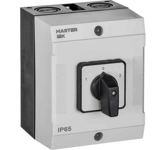 Изображение товара Переключатель кулачковый в боксе стандартная рукоятка IEK 25А сх. 53 MI-CS20-025-053