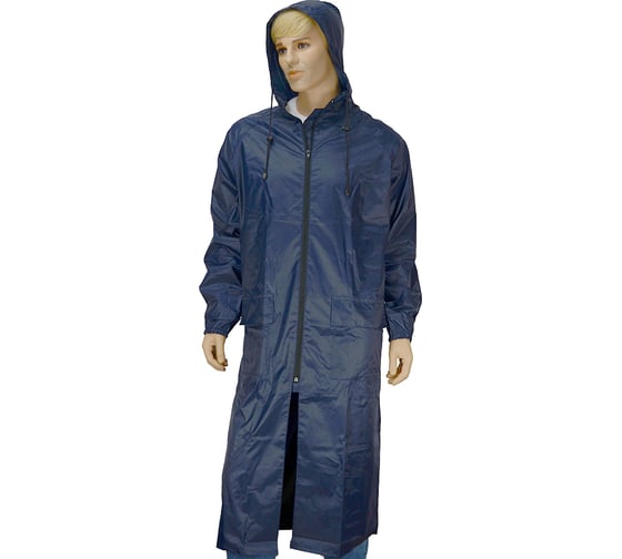 Изображение товара Плащ Костромская Текстильная Компания СКАТ таффета с пвх покрытием застежка молния Синий, 3XL (120-124), 182-188 4680642108218