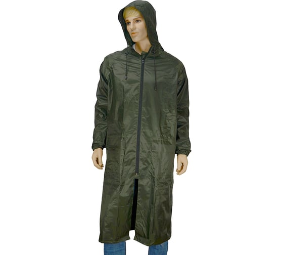 Изображение товара Плащ Костромская Текстильная Компания СКАТ таффета с пвх покрытием застежка молния Хаки, M (88-92), 182-188 4680642109314