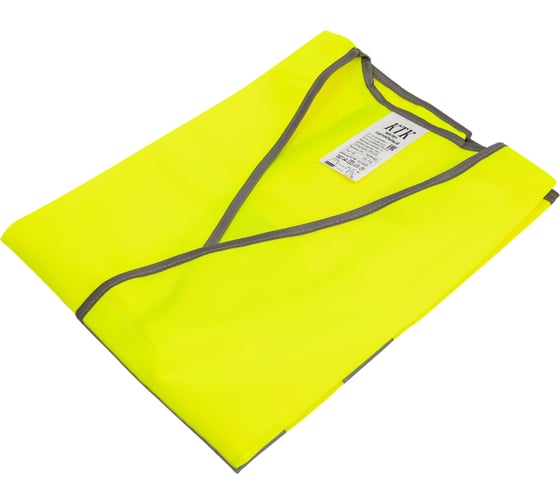 Изображение товара Жилет сигнальный Костромская Текстильная Компания тип 1 трик. полотно 120 350 застежка велькро Лимон, M (88-92), 170-176 4660319310861