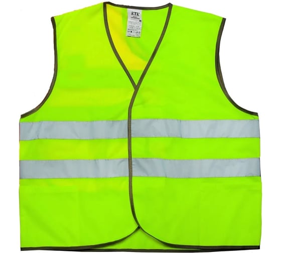 Изображение товара Жилет сигнальный Костромская Текстильная Компания тип 1 трик. полотно 120 350 застежка велькро Лимон, 2XL (112-116), 170-176 4660319310359