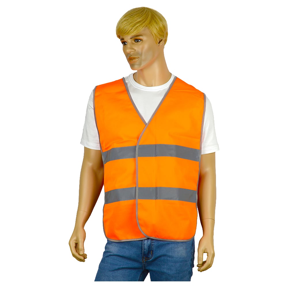 Изображение товара Жилет сигнальный Костромская Текстильная Компания тип 1н трик. полотно 120 350 застежка велькро Оранж, 116-124, 170-176 4660319315477