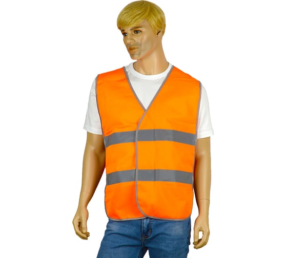 Изображение товара Жилет сигнальный Костромская Текстильная Компания тип 1н трик. полотно 120 350 застежка велькро Оранж, 116-124, 170-176 4660319315477