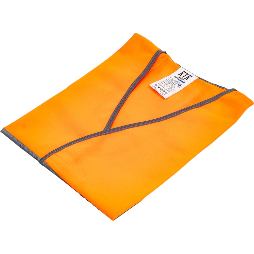 Изображение товара Жилет сигнальный Костромская Текстильная Компания 120 г/м2 оранжевый M размеры