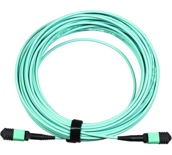 Изображение товара Кабельная сборка LANMASTER MPO-MPO, 12 волокон, OM4, тип B, KeyUp-KeyUp, 15 м LAN-12M-12M/OM4B-15