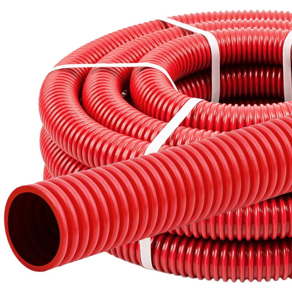 Изображение товара Гофра для кабеля TDM ELECTRIC двустенная 50мм ПНД с зондом 20 метров красная SQ0413-2050