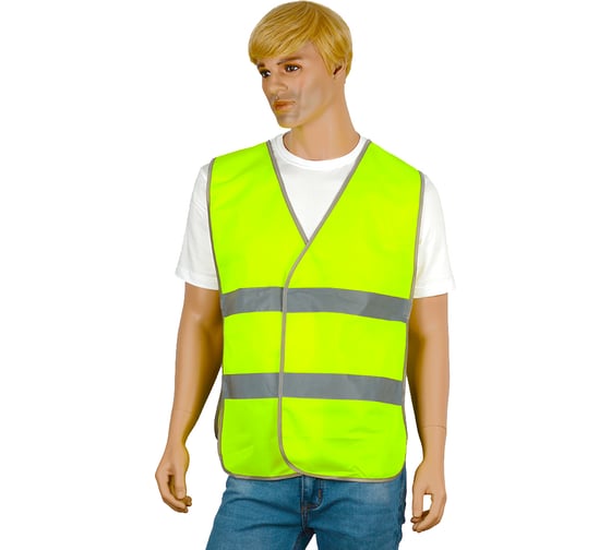 Изображение товара Жилет сигнальный Костромская Текстильная Компания тип 1н трик. полотно 120 350 застежка велькро Лимон, 104-112, 170-176 4660319314395