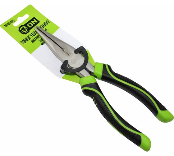 Изображение товара Тонкогубцы ON 200 мм, сталь 45, кованые, никелированные 08-03-220