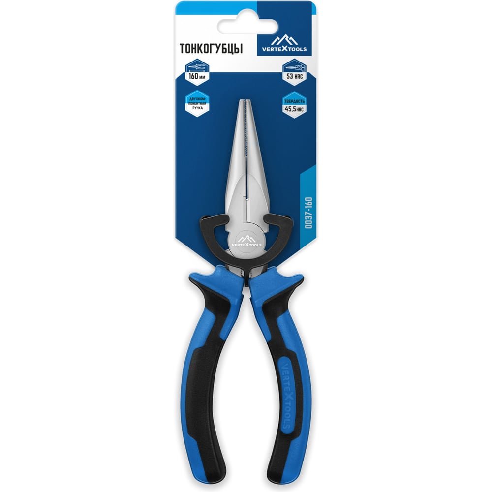 Изображение товара Тонкогубцы vertextools ПРОФИ 160ММ профессиональные тонкогубцы для точных работ
