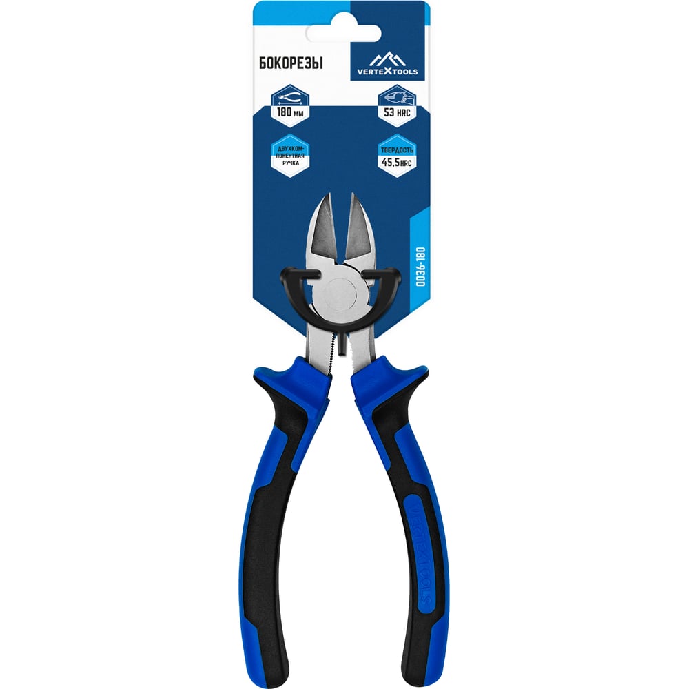 Изображение товара Бокорезы vertextools ПРОФИ 180ММ 0036-180 - профессиональный инструмент для электриков и слесарей