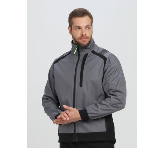 Изображение товара Куртка ФАКЕЛ ProfLine Leader ткань софтшел, серый/черный 87495119 87495119.018