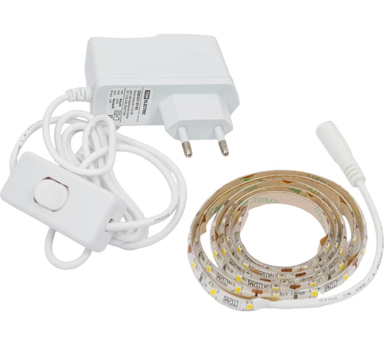 Изображение товара Комплект светодиодной ленты TDM ELECTRIC SMD2835-60 LED/м-12 В-4,8 Вт/м-IP65-3000 К 1 м, 6 Вт SQ0331-0231