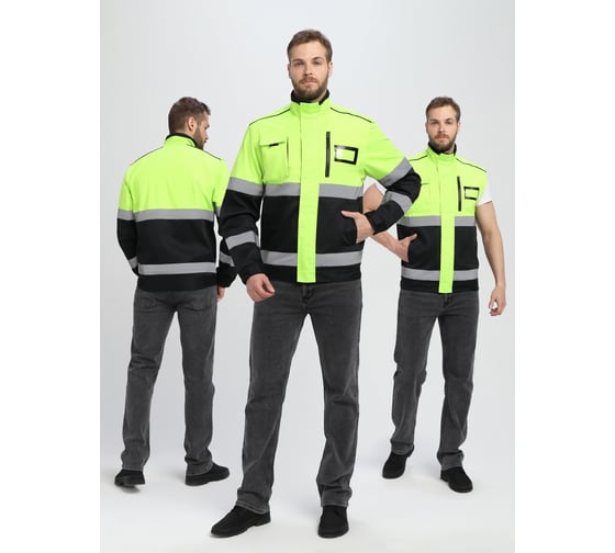 Изображение товара Куртка-трансформер сигнальная ФАКЕЛ Profline Specialist МВО ткань cмесовая, 240, желтый/черный 87490501 87490501.026