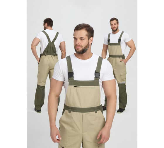 Изображение товара Полукомбинезон ФАКЕЛ Челси CH ткань канвас 270, хаки/бежевый 87490880 87490880.011