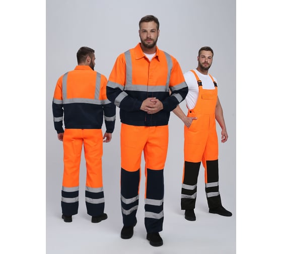 Изображение товара Костюм сигнальный ФАКЕЛ Неон CH ткань cмесовая, 210 п/к, оранжевый/темно-синий 87491380 87491380.021