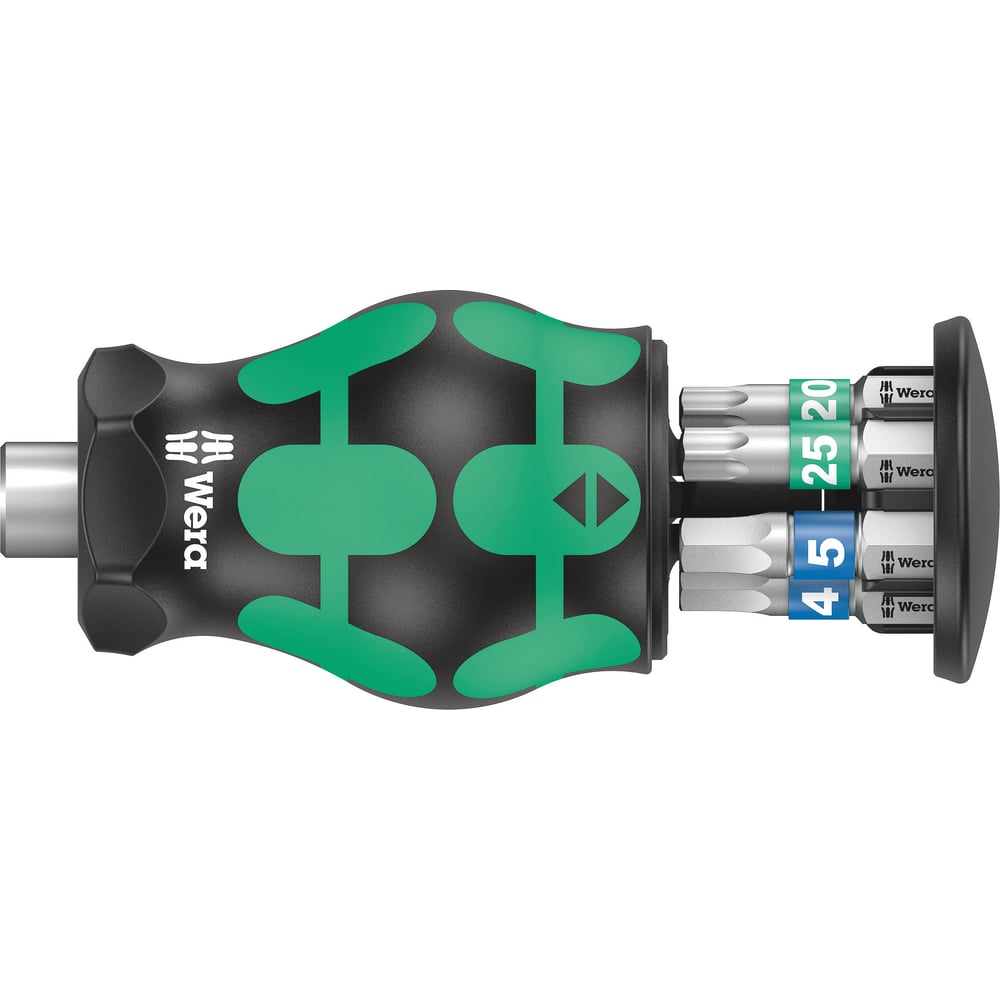 Изображение товара Набор WERA Kraftform Kompakt Stubby Magazin 3 с 6 битами, битодержатель