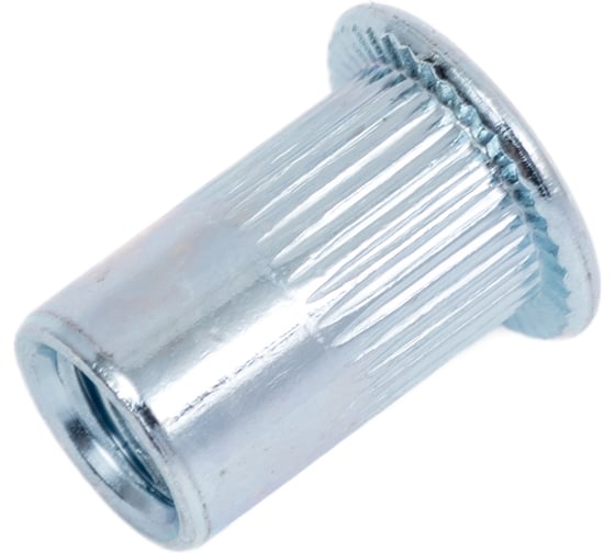 Изображение товара Заклепка гаечная KLAUE цилиндрическая с насечкой, сталь, М6, стандартный борт St KSM6-A-LF 500 шт. УТ000001107