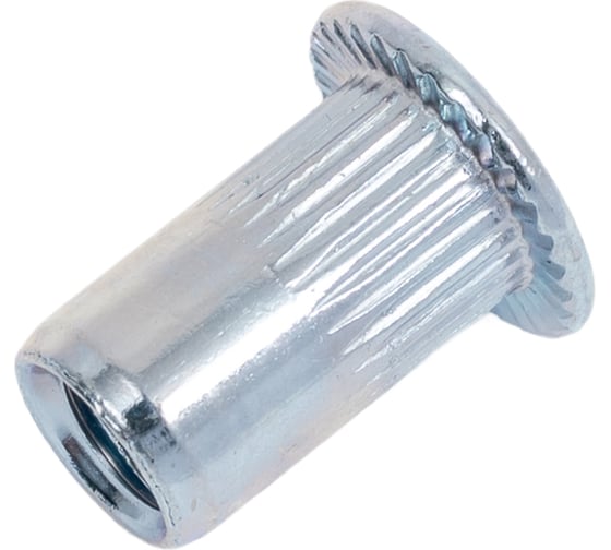 Изображение товара Заклепка гаечная KLAUE цилиндрическая с насечкой, сталь, М4, стандартный борт St KSM4-A-LF 1000 шт. УТ000001105