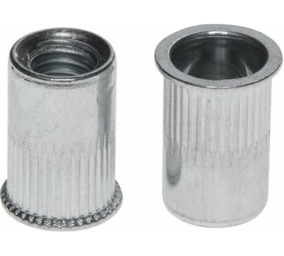 Изображение товара Заклепка гаечная KLAUE цилиндрическая с насечкой, сталь, М6, уменьшенный борт St KSM6-RH-A-R 500 шт. УТ000000074