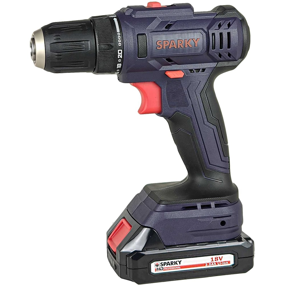 Изображение товара Аккумуляторная дрель-шуруповерт SPARKY BR2 18Li-C HD профессиональный
