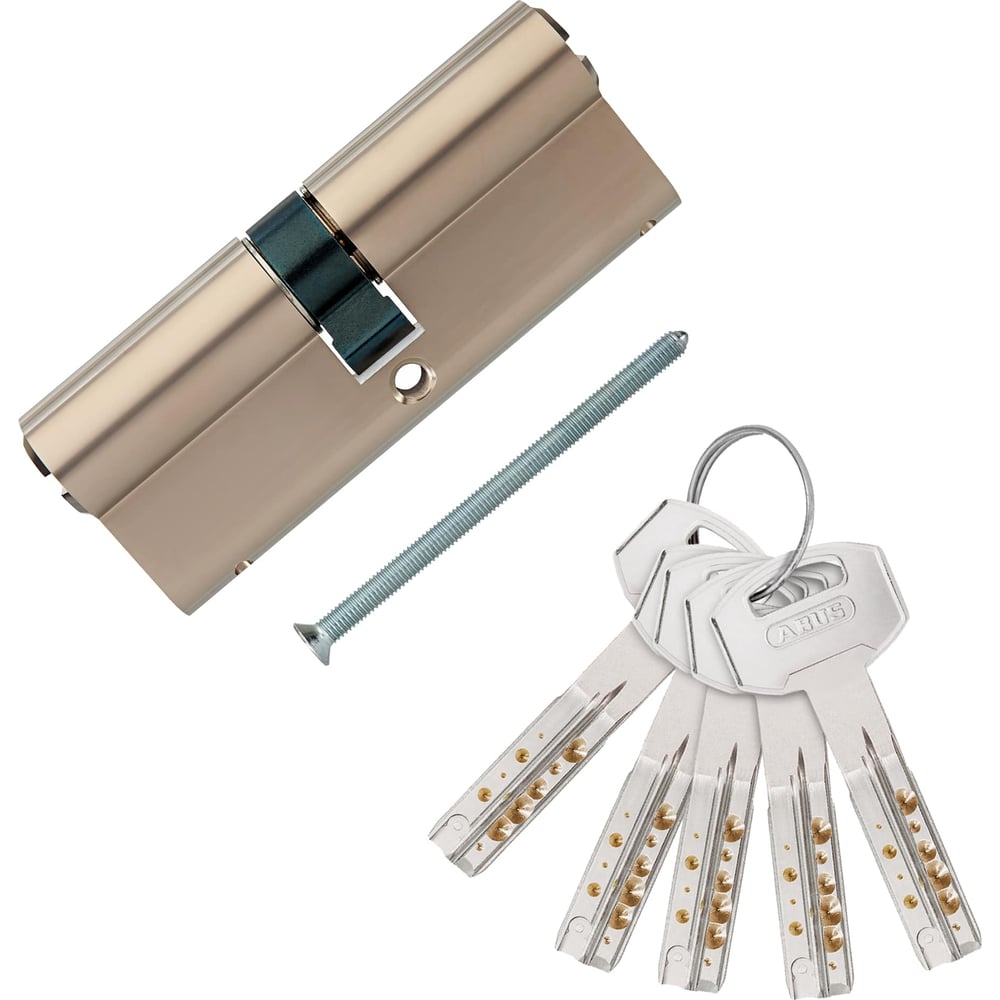 Изображение товара Цилиндр ABUS D12R410 35/40 с 5 ключами, двухсторонний, никель, класс 4