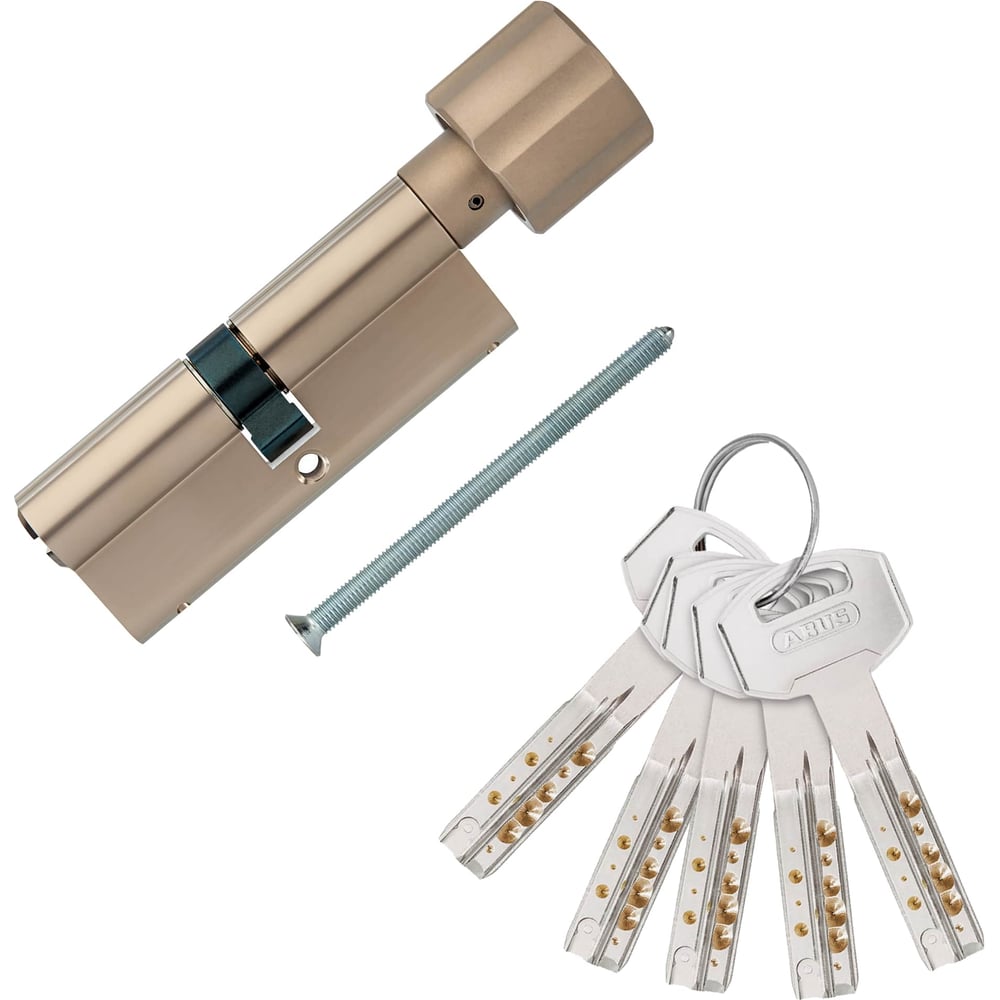 Изображение товара Европрофильный цилиндр ABUS D12R430 с ключом и вертушкой 80 мм никель