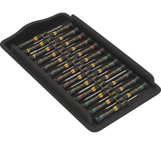 Изображение товара Набор отверток для электроники Wera, Kraftform Micro ESD, 25 предметов, WE-134019